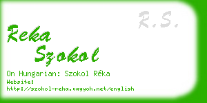 reka szokol business card